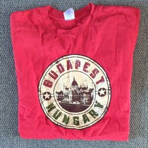 Red Budapest Hungary Graphic Tee